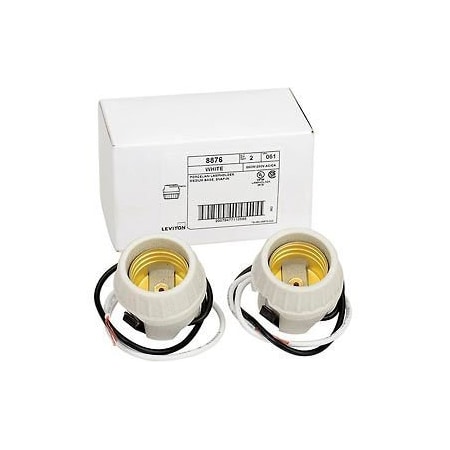 Leviton Leviton 8876 Incandescent Lampholder, Porcelain, Medium Base 8876